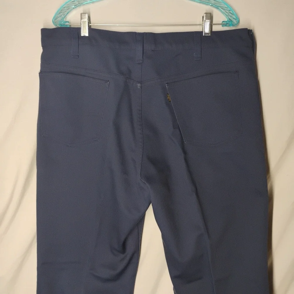 Vintage 1960s Levi's (39x29) Gold Label Star Prest‎ Blue Corduroy Pants Slacks